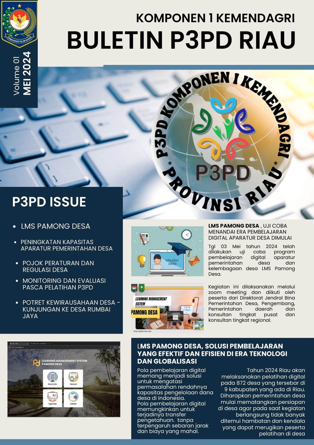 Download disini Buletin P3PD Provinsi Riau edisi 1